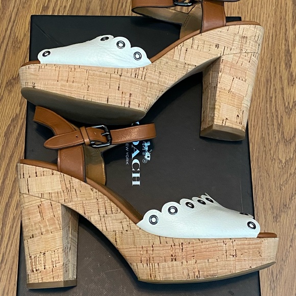 Coach White Leather Wedge - Picture 5 of 5